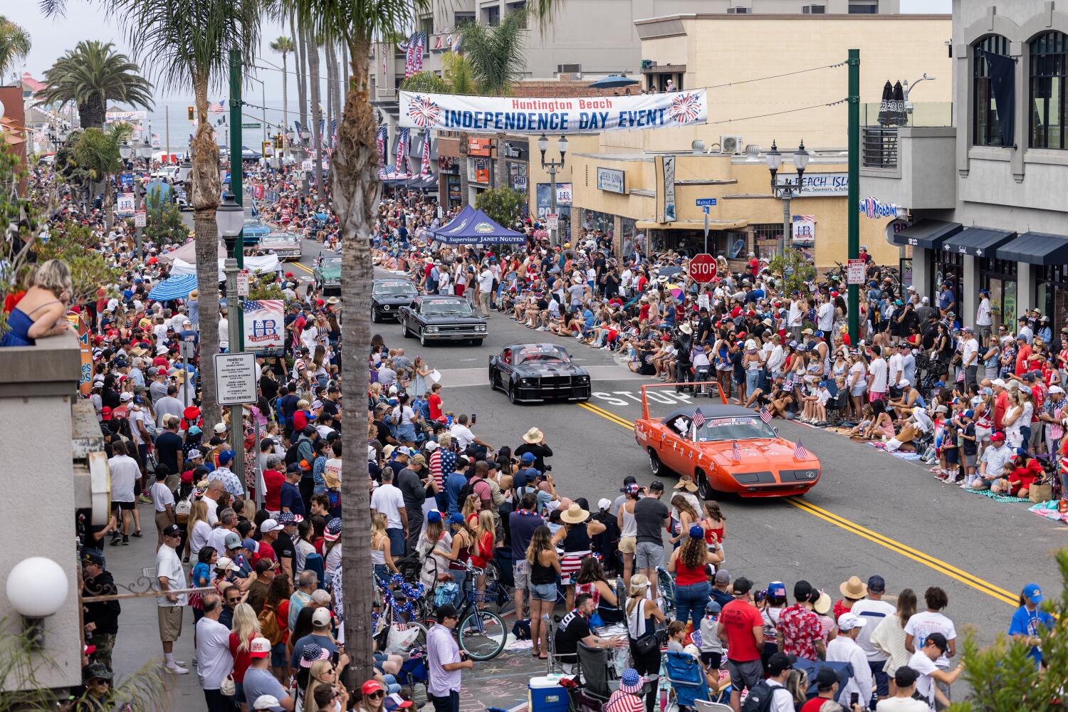 Source-feed image associated with Huntington Beach says a Newport-style 'takeover' is in the works, and police intend to stop it