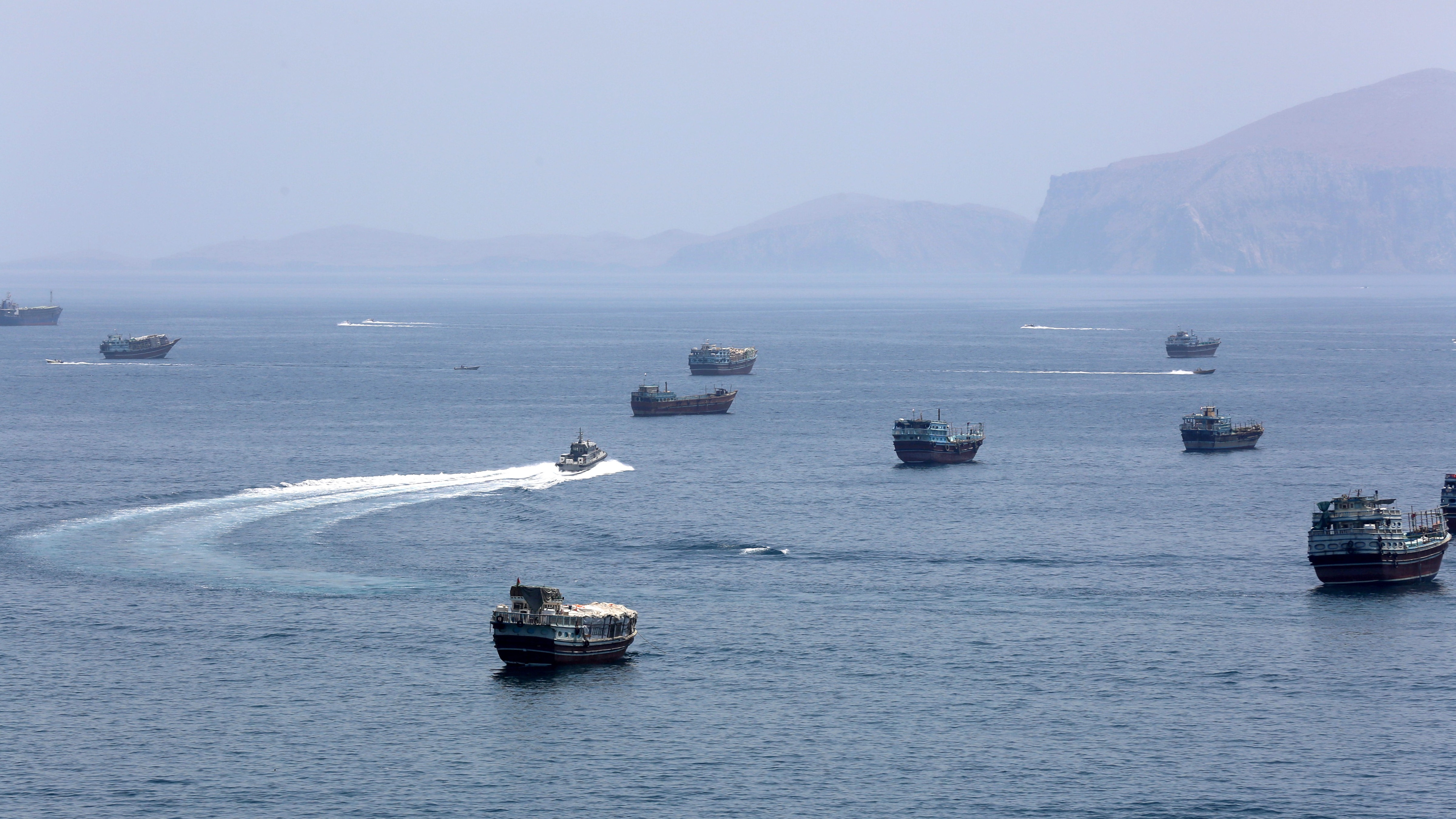Source-feed image associated with US military says it’s launching strikes on Iran as clashes escalate over shipping routes