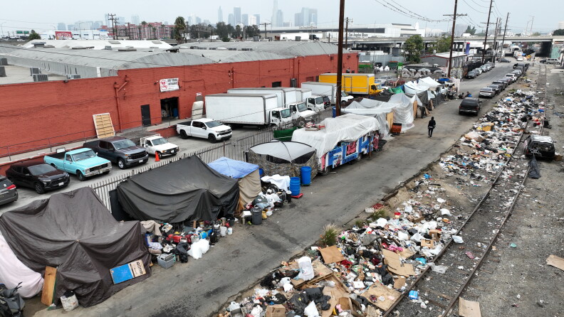 Source-feed image associated with HUD halts federal homeless dollars to LA-area's lead agency, citing mismanagement
