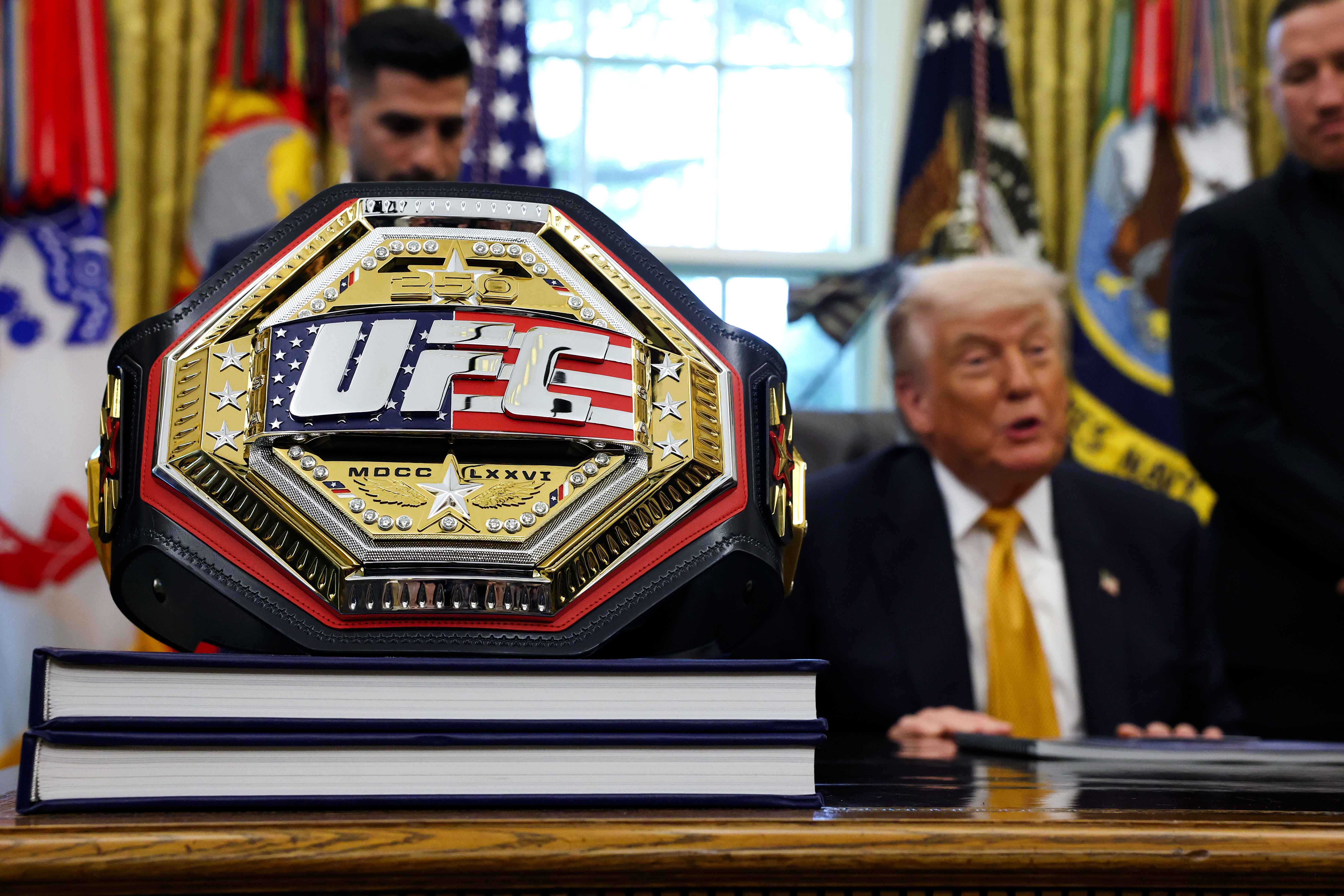 Source-feed image associated with Lawsuit Looks to Shut Down Donald Trump’s ‘UFC Freedom 250’ Fight