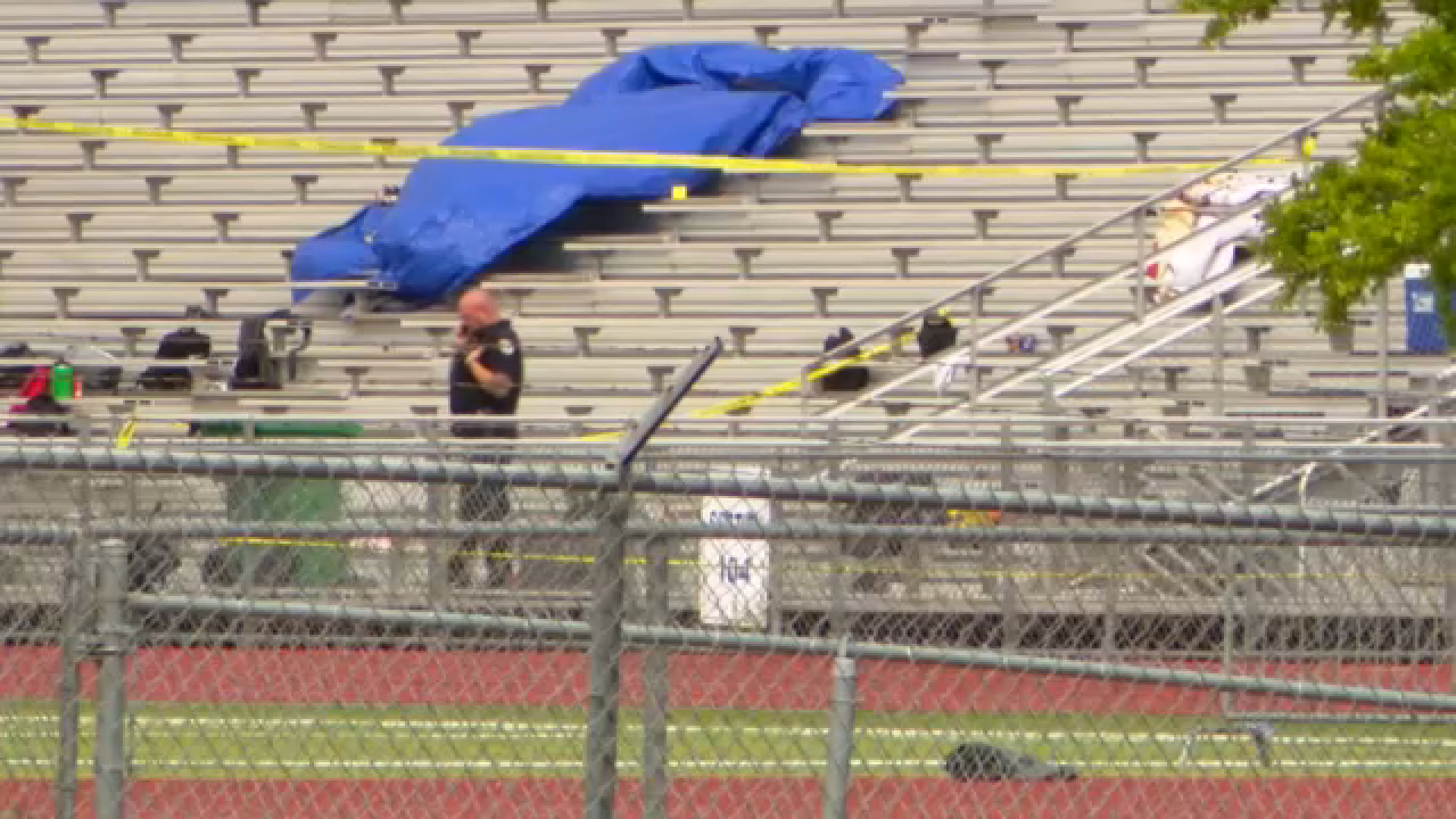 Source-feed image associated with Prosecutor tells jury that teen's killing at a Texas track meet was murder, not self-defense