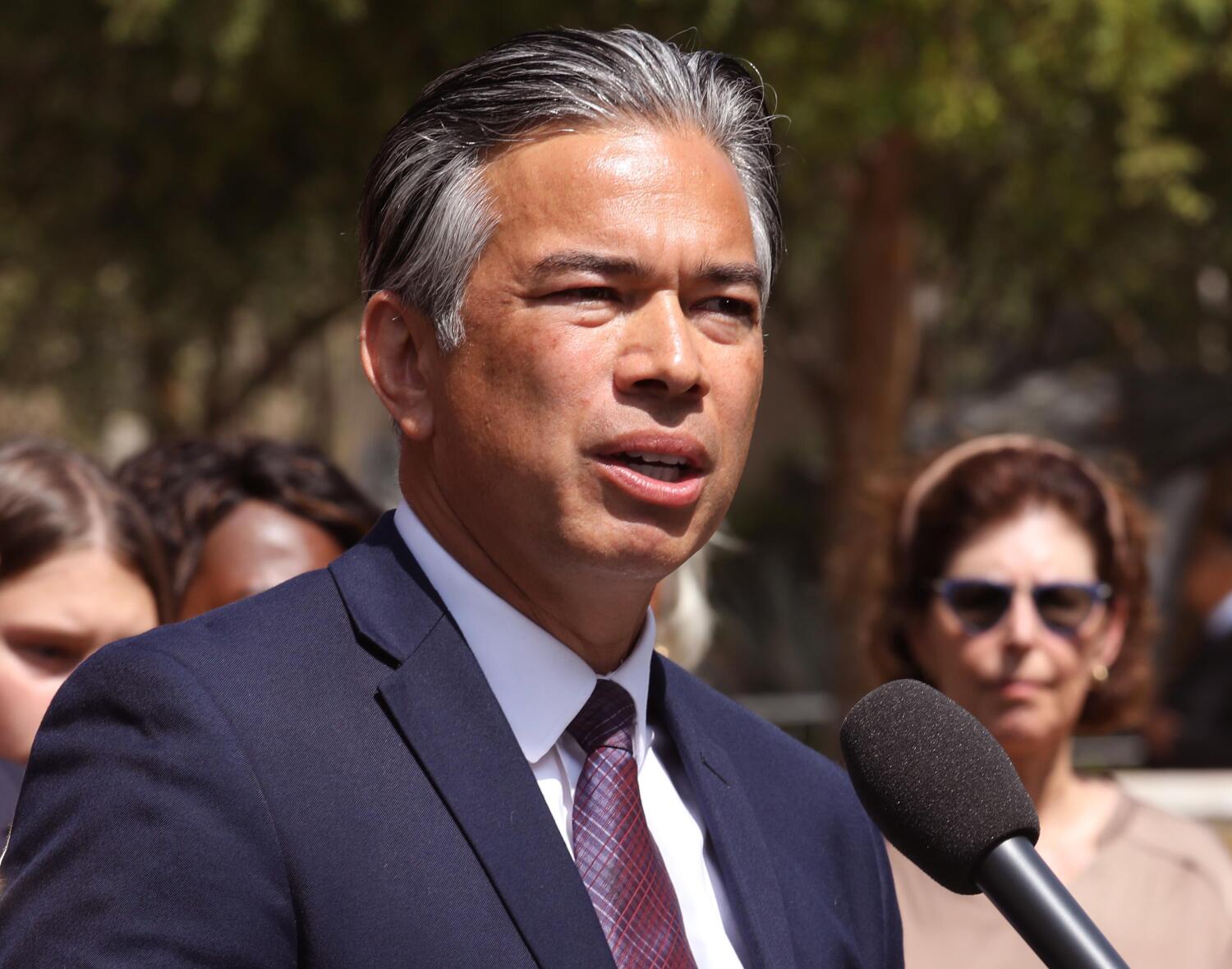Source-feed image associated with California AG Bonta open to Warner Bros. settlement talks if Paramount 'stops playing games'