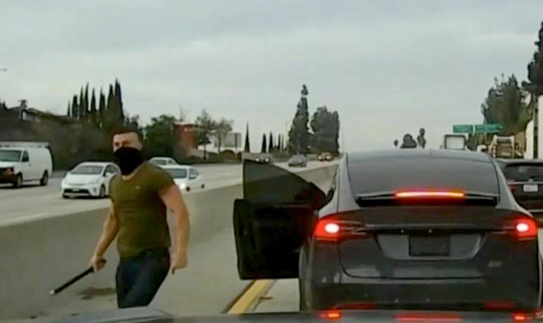 Source-feed image associated with Tesla driver infamous for California road rage attacks goes to prison for another one in Hawaii