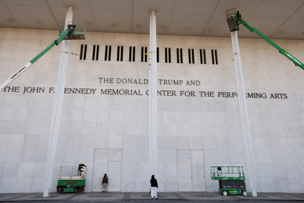 Source-feed image associated with Judge questions why Kennedy Center is moving so quickly to return Trump's name to building
