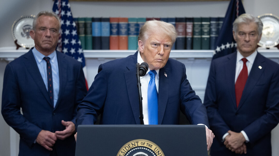 Source-feed image associated with Report: White House drafting executive order linking vaccines and autism