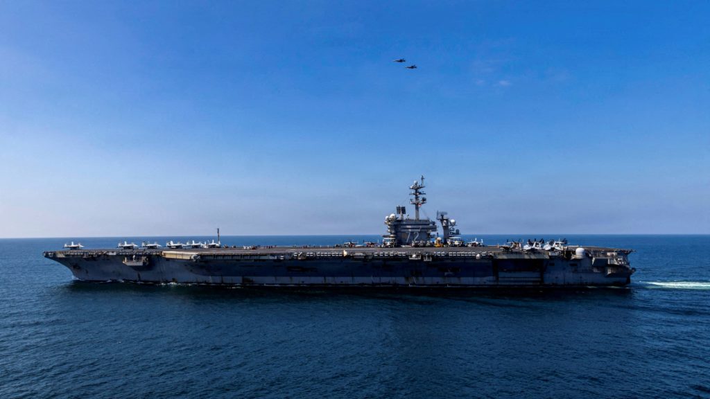 Source-feed image associated with News Wrap: USS Abraham Lincoln heading home after 9-month deployment
