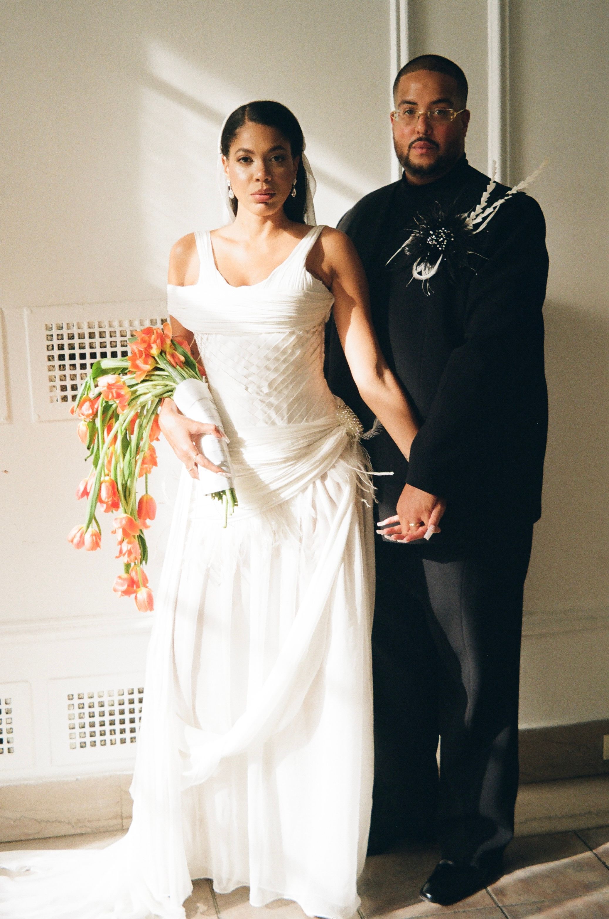 Source-feed image associated with The Bride and Groom Wore Coordinated Luar for Their Bronx Wedding Day