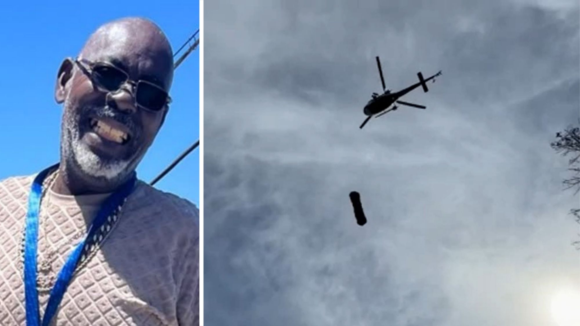 Source-feed image associated with Fresno, California man Rondy Packard Sr. rescued after 6-day search in remote Pine Flat Lake area