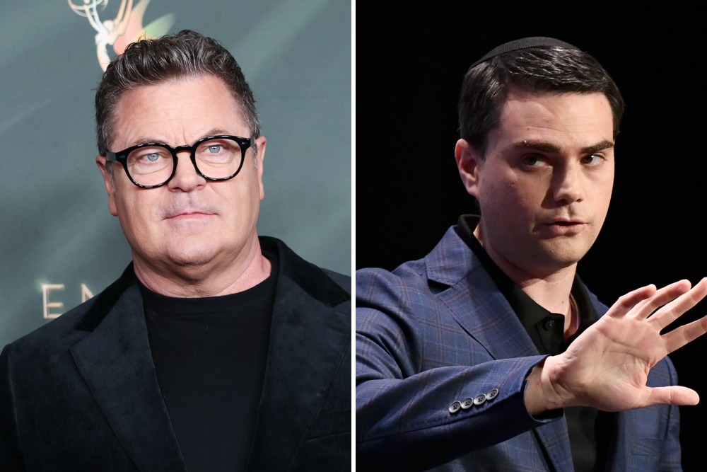 Source-feed image associated with Nick Offerman Slams Ben Shapiro’s ‘Rampant Homophobia’ After Being Attacked for Playing a Gay Role: ‘Holy S—. That’s Crazy’