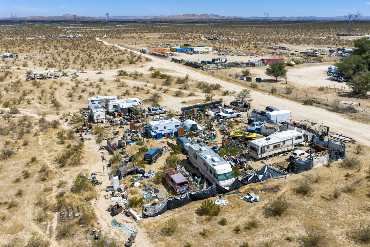 Source-feed image associated with Far off the grid in the Antelope Valley, RVers make a mess — and elude the homeless count