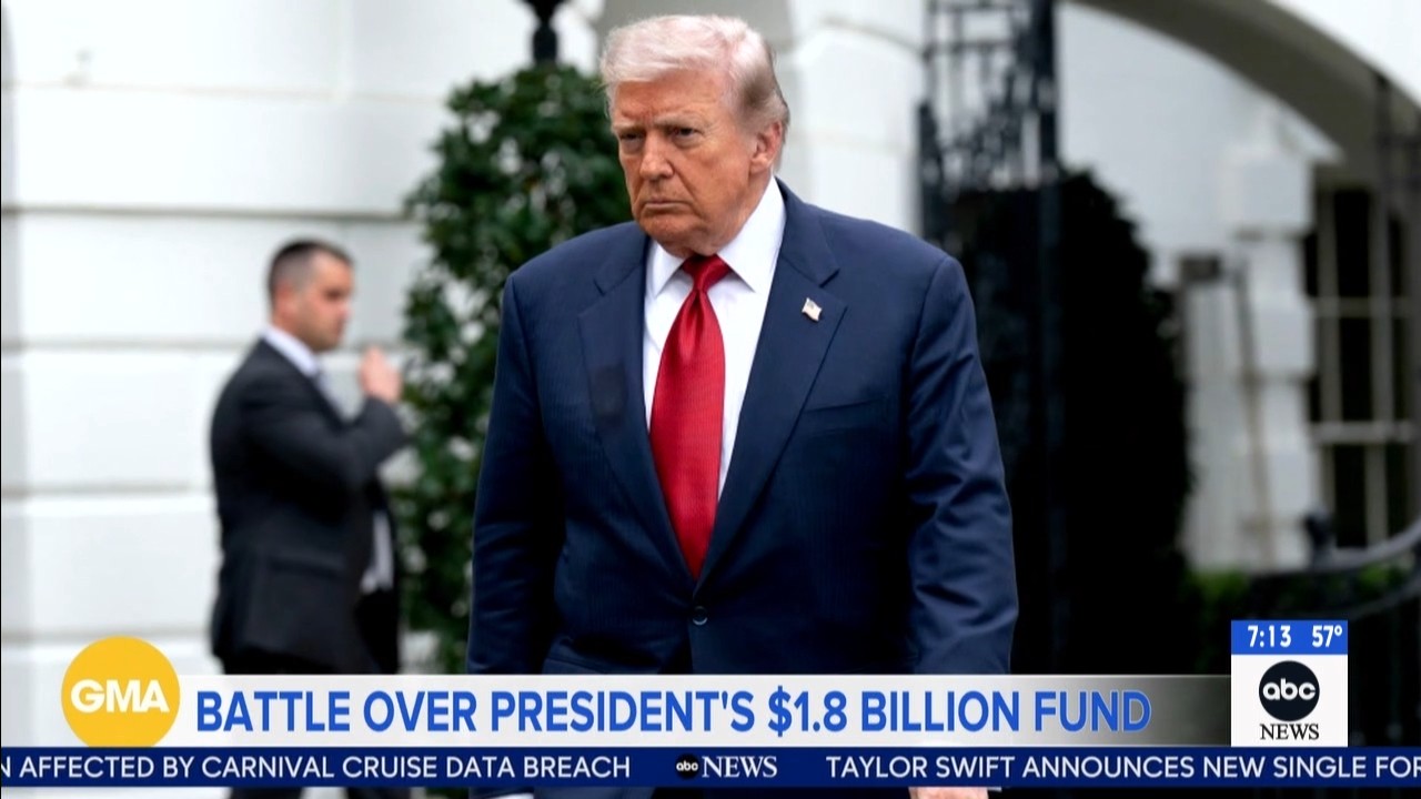Source-feed image associated with Republican senators want more answers on $1.8 billion settlement fund as Trump considers its future