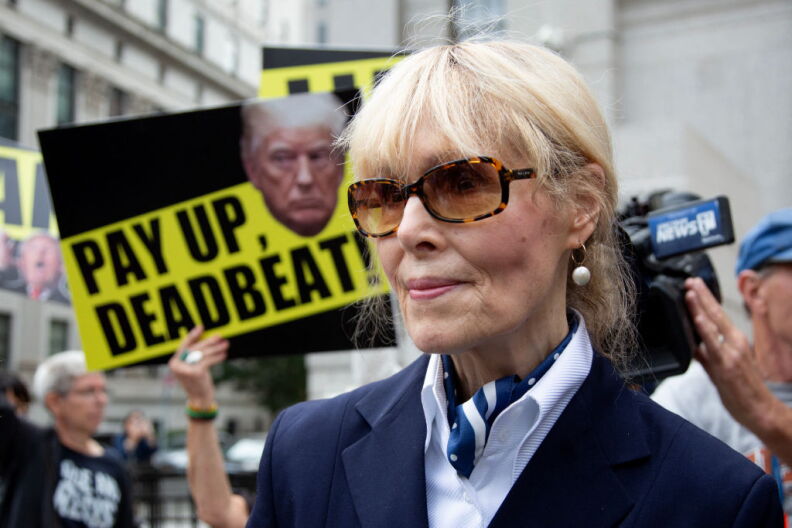 Source-feed image associated with E. Jean Carroll receives $5.6M from Trump in sexual abuse and defamation case