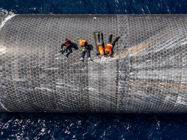 Source-feed image associated with SpaceX recovers Starship from Indian Ocean a month after launch, shipping it to Texas