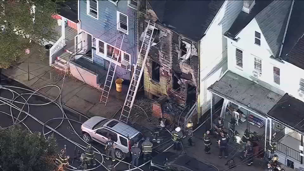 Source-feed image associated with 2 young children die in Trenton, New Jersey house fire; at least 2 firefighters injured