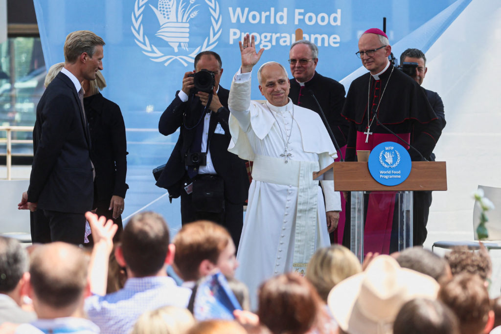 Source-feed image associated with Pope Leo XIV says wars are 'fed' faster than people as aid money dries up