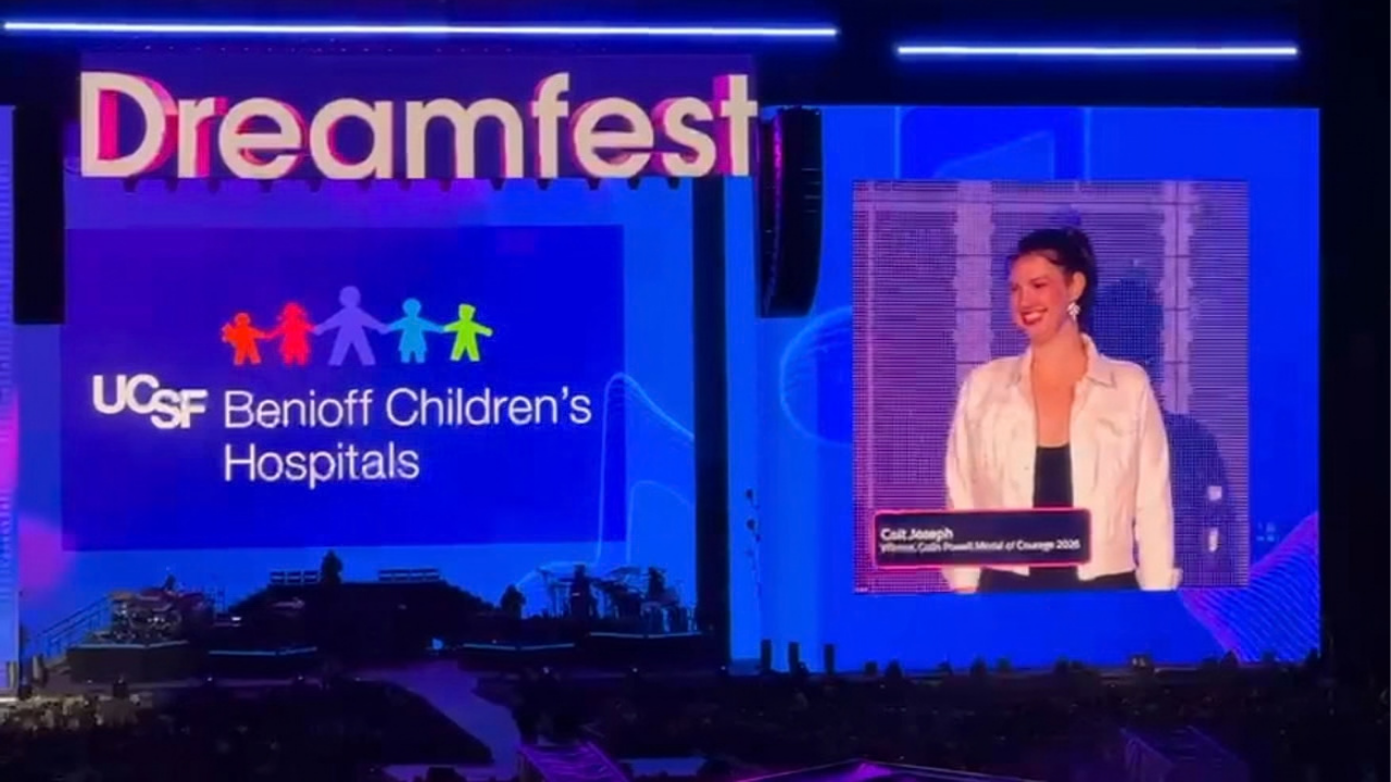 Source-feed image associated with UCSF patient honored at Dreamfest benefit concert headlined by Gwen Stefani and Usher