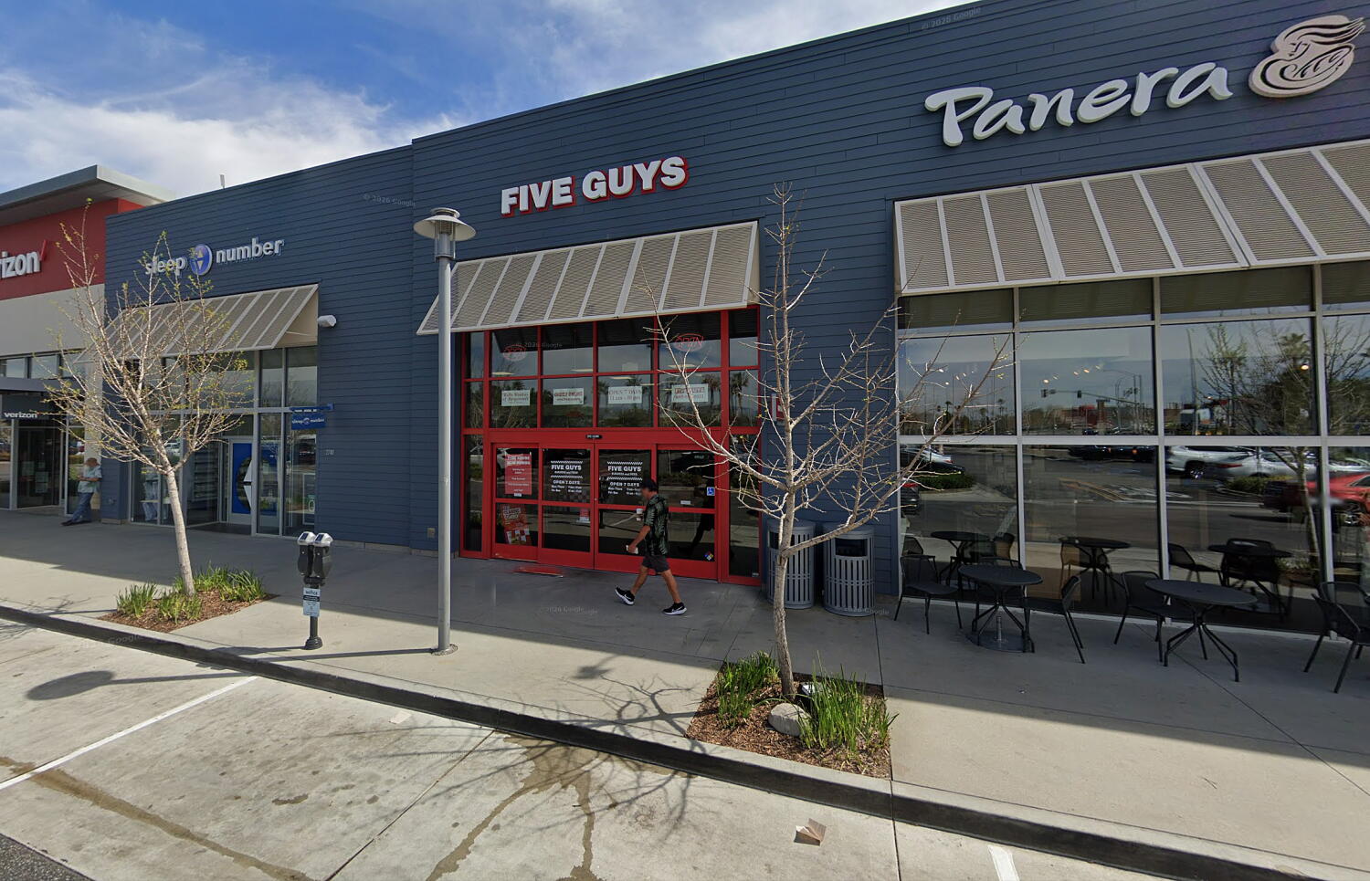 Source-feed image associated with Teenage Five Guys worker hit by stray bullet while on the job
