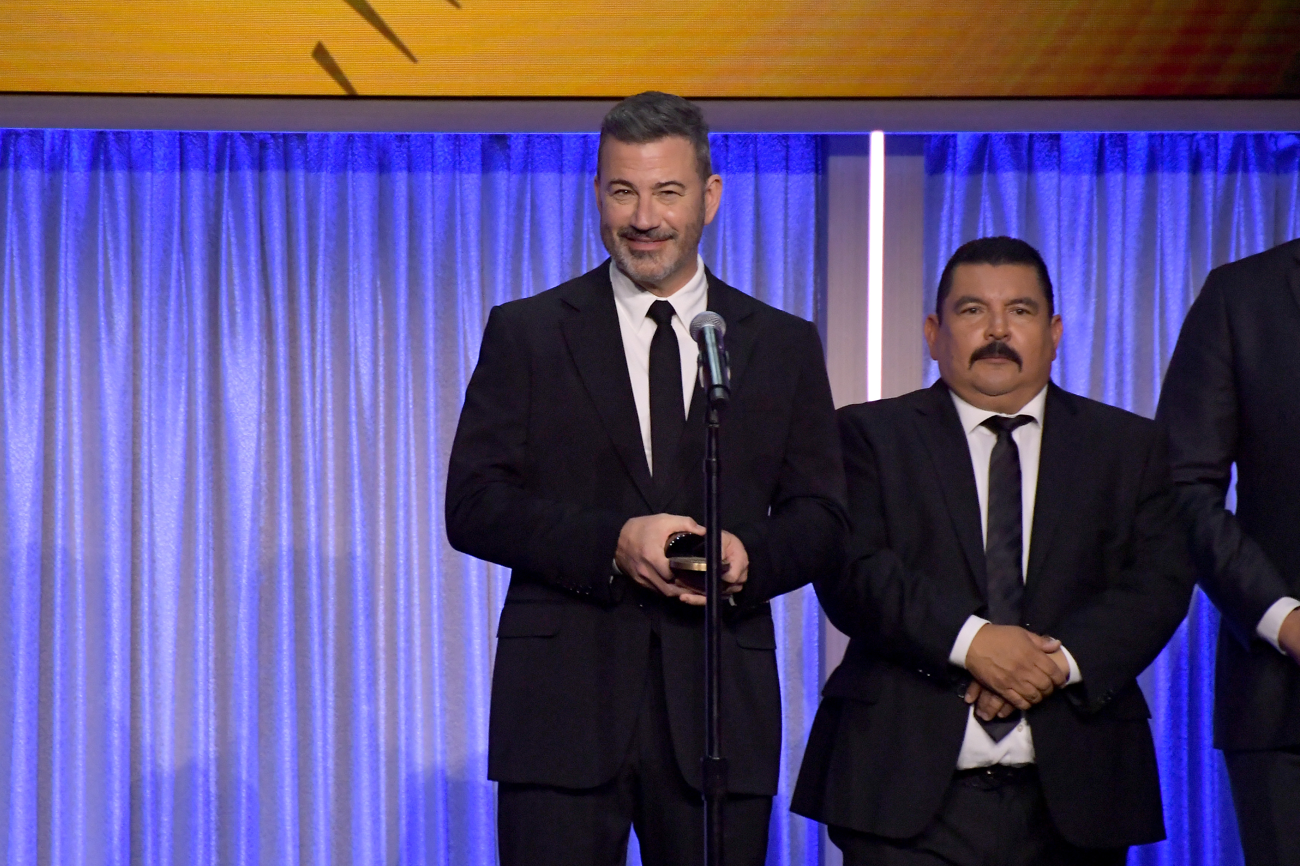 Source-feed image associated with Jimmy Kimmel Thanks ‘Pumpkin McPornhumper’ Trump for His Peabody; ‘Andor’ Creator Tony Gilroy Urges Crowd to Take on Fascism Before It’s Too Late: ‘F— the Empire’