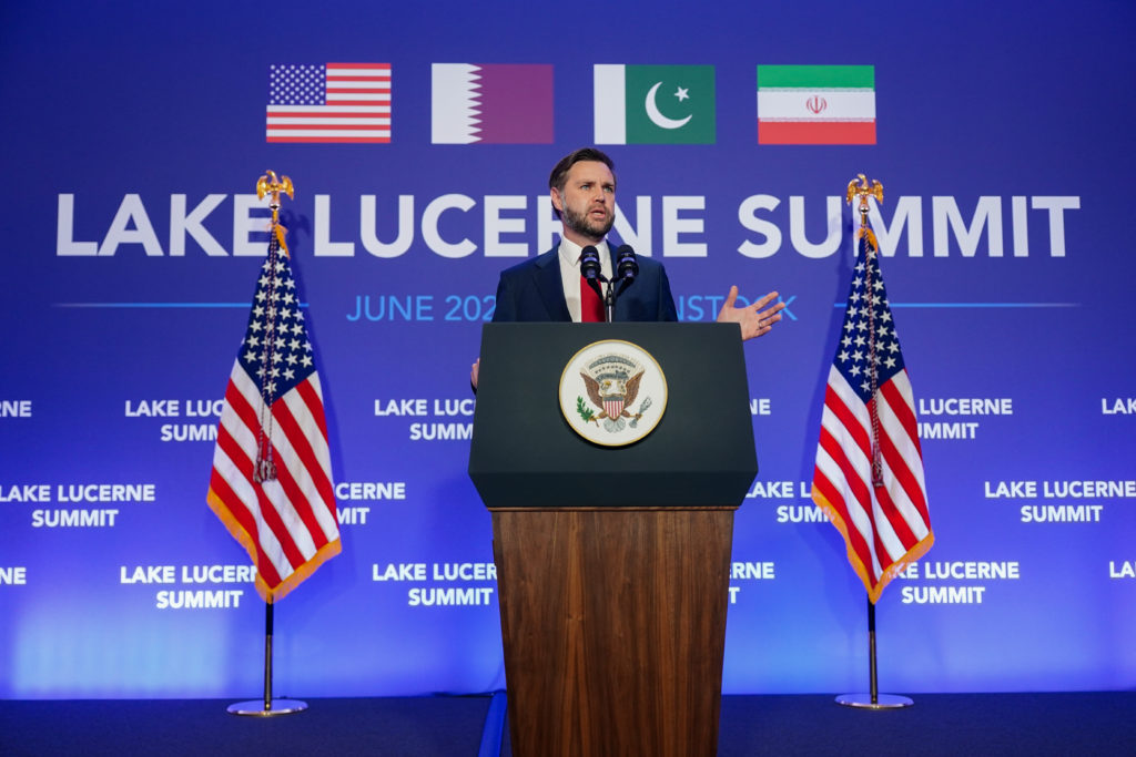 Source-feed image associated with Vance says talks with Iranian officials set 'good foundation' for a deal to end the war