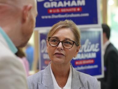 Source-feed image associated with Darline Graham promotes Trump's agenda in her political debut ahead of special Senate primary