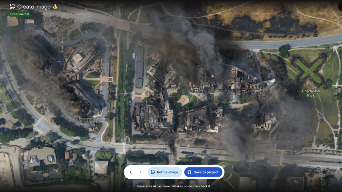 Source-feed image associated with Google Earth risked ruin with retracted AI tool for making fake satellite pics
