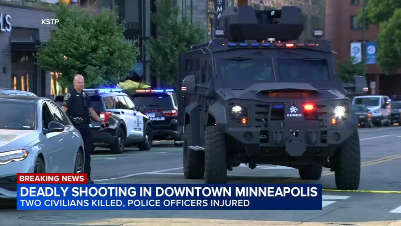 Source-feed image associated with 2 killed, suspect dead after shooting at downtown Minneapolis, Minnesota apartment building