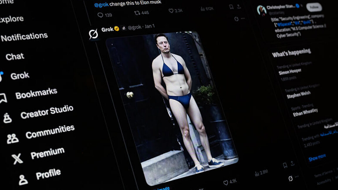 Source-feed image associated with Elon Musk’s xAI is trying to sue its way out of a Grok reckoning