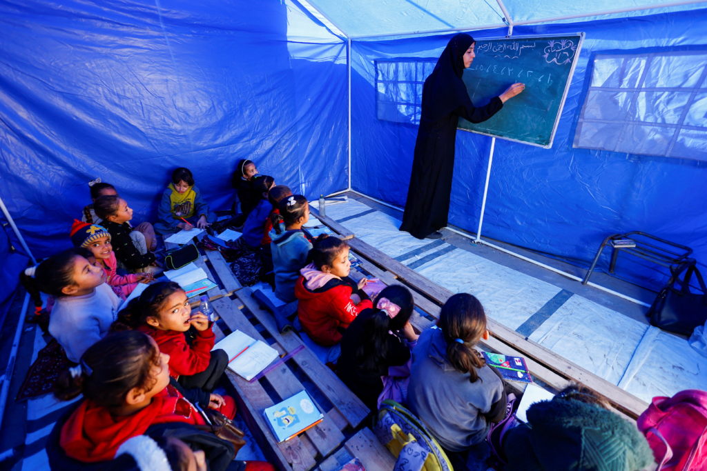 Source-feed image associated with How Gaza's students are still learning despite shattered schools and displacement