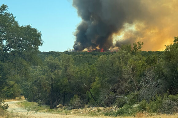 Source-feed image associated with Wildfire Burns Structures in North Central Texas