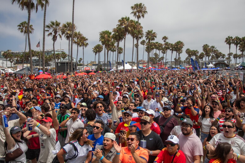 Source-feed image associated with Venice's FIFA Fan Zone promised a free World Cup block party. It didn't happen