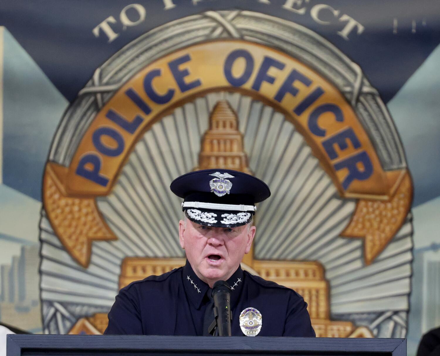 Source-feed image associated with LAPD weighs canceling academy classes to get more cops on streets for Olympics