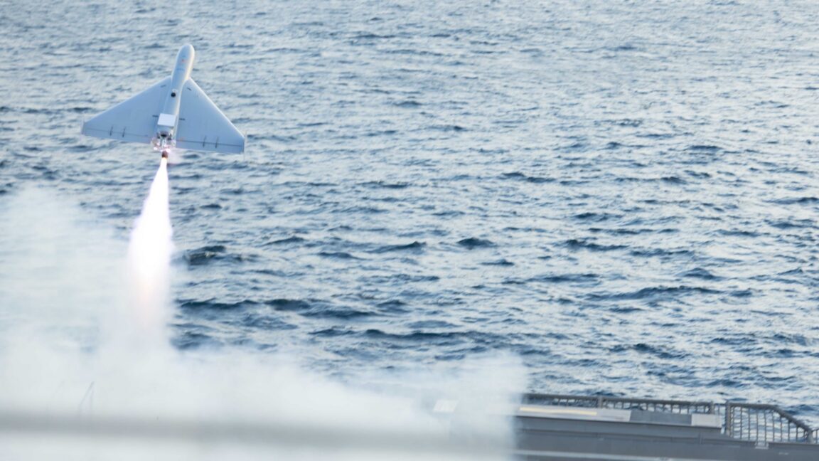 Source-feed image associated with Musk says US military suicide drones used Starlink in violation of SpaceX rules