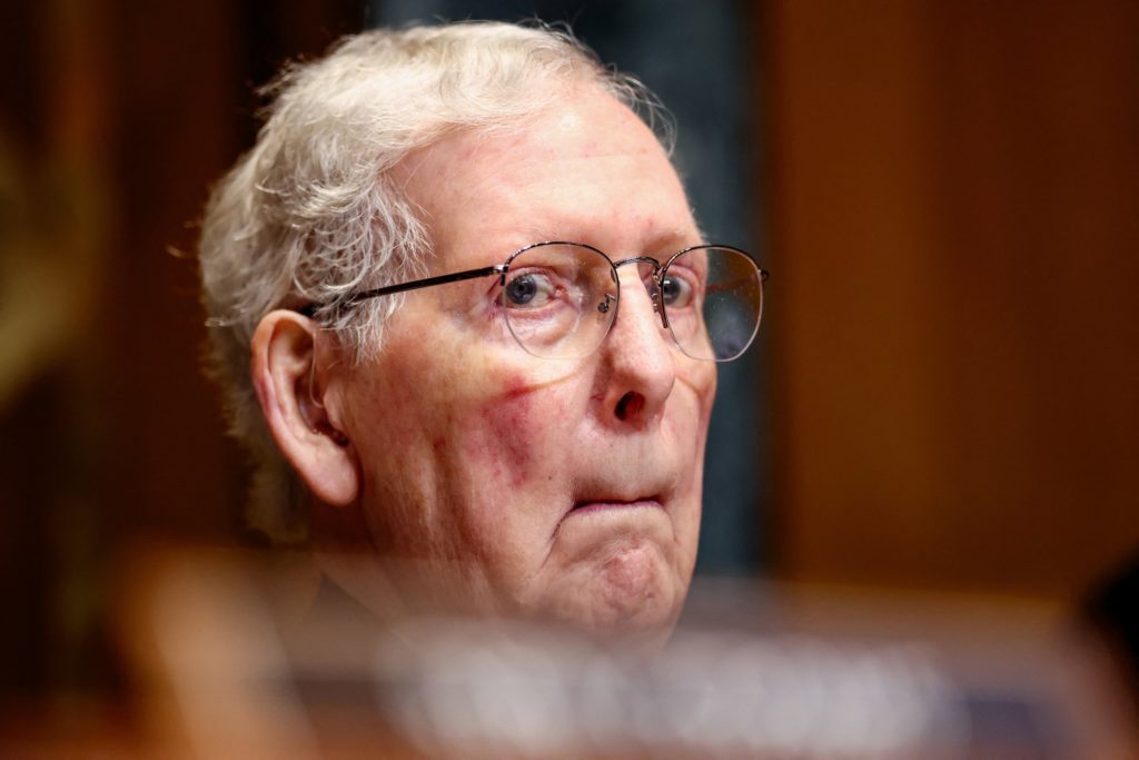 Source-feed image associated with What we know about Mitch McConnell's health and hospitalization