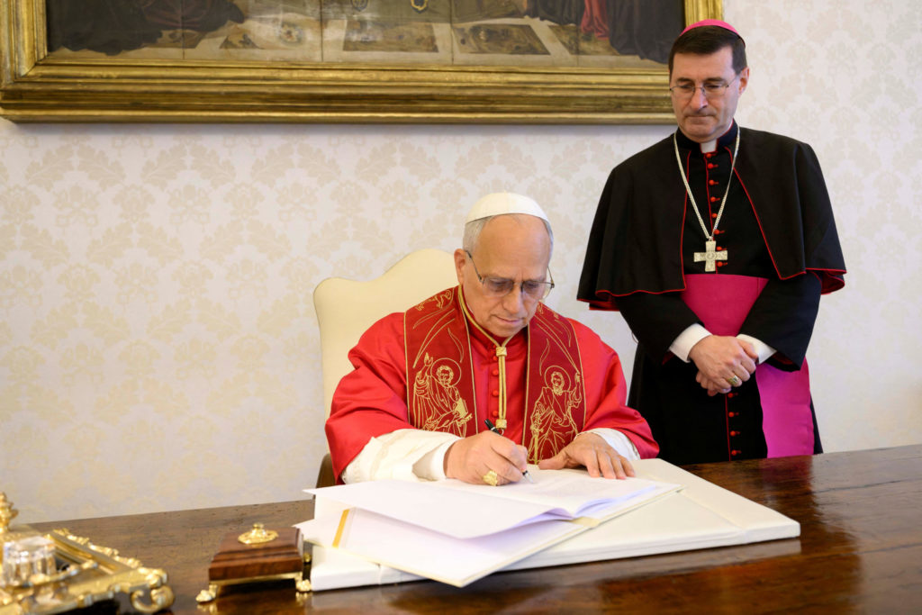 Source-feed image associated with Pope Leo warns AI should be 'disarmed' in manifesto on potential dangers