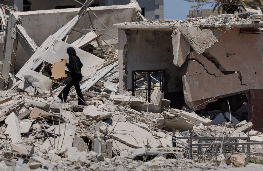 Source-feed image associated with Residents return to war-ravaged southern Lebanon with hope and sorrow after the U.S.-Iran deal