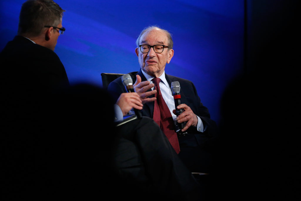 Source-feed image associated with Former Federal Reserve Chairman Alan Greenspan dies at 100