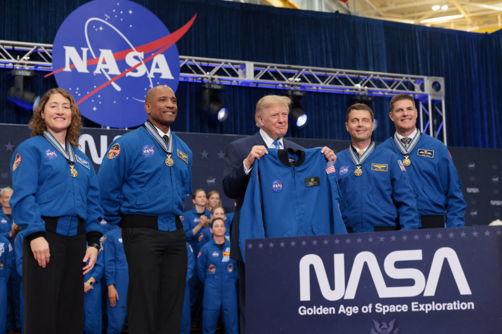 Source-feed image associated with WATCH: Trump bestows Artemis II crew with Congressional Space Medal of Honor