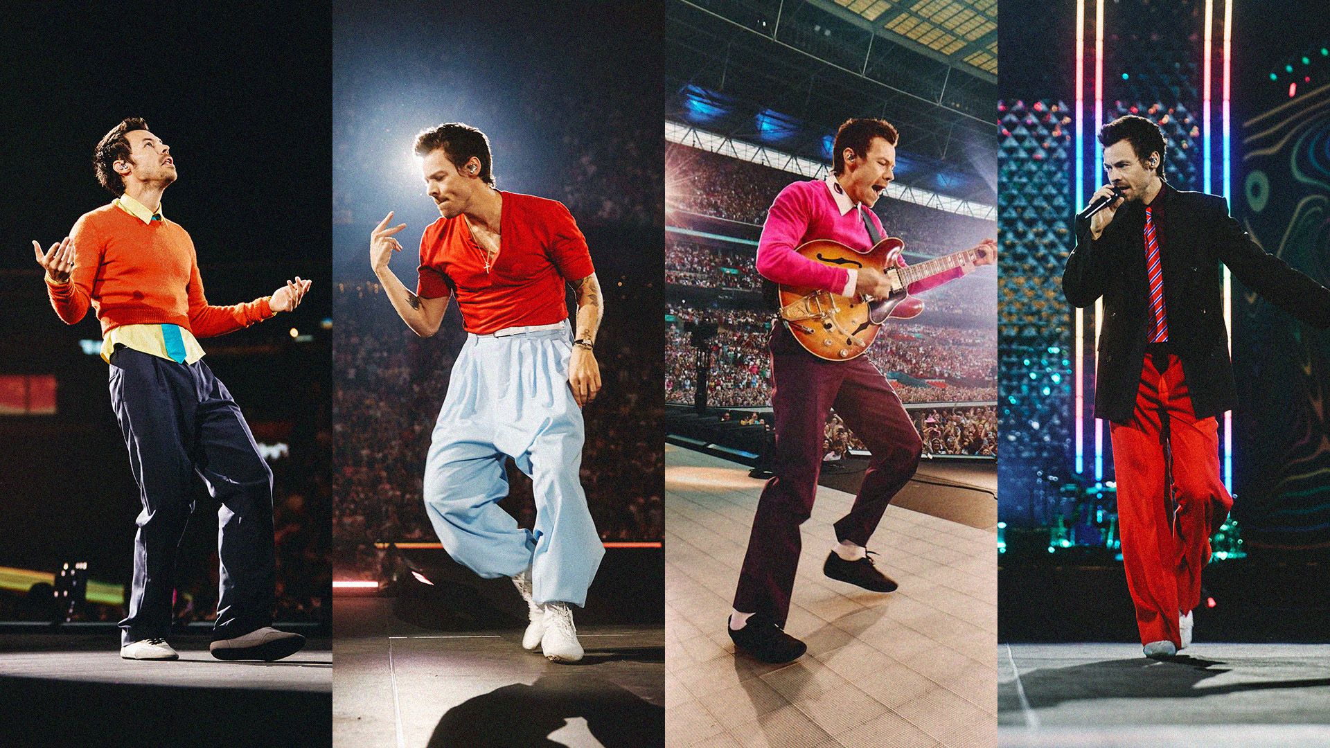 Source-feed image associated with Celine! Prada! Calvin! Harry Styles’ Tour Is a Who’s Who of Fashion