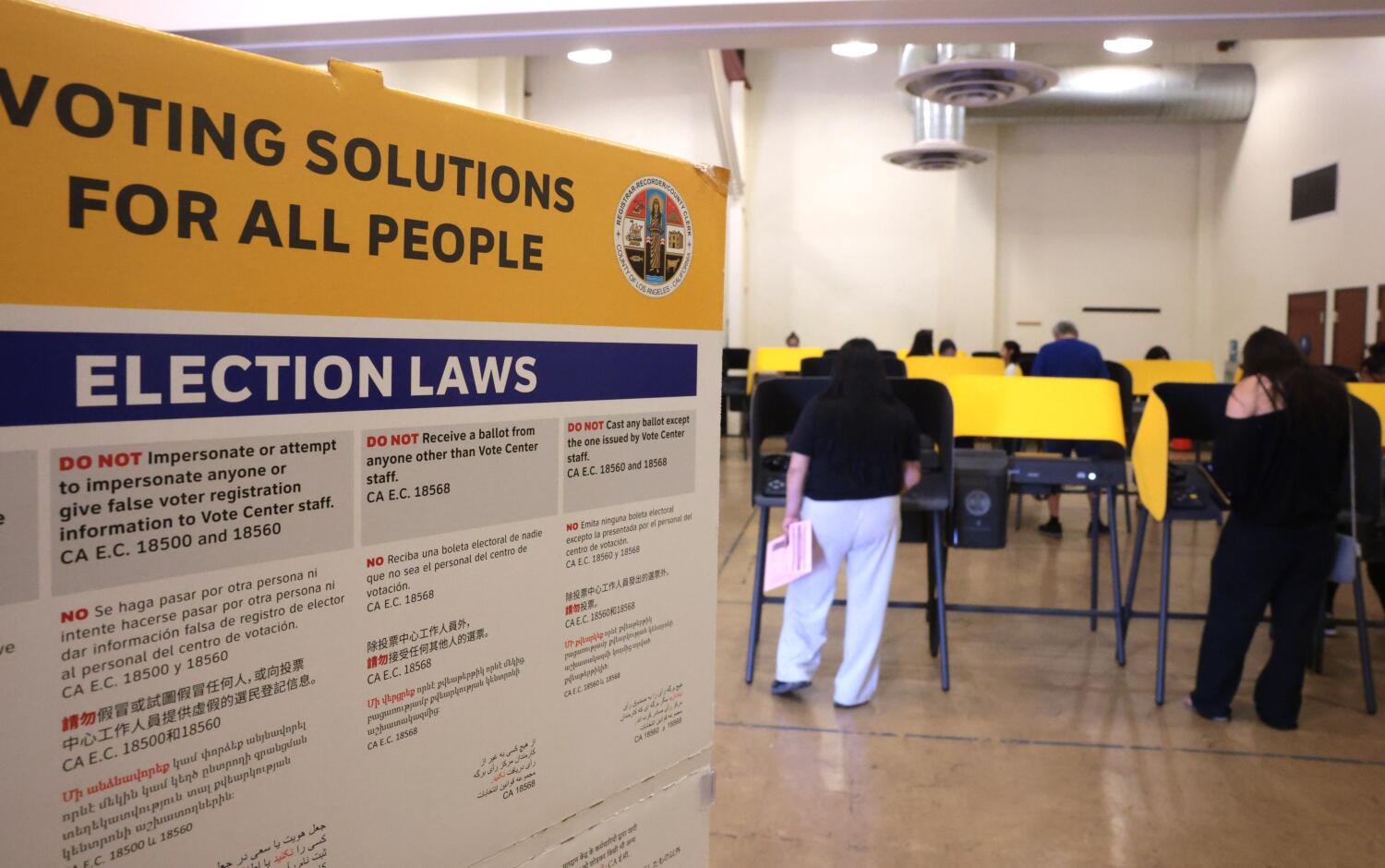 Source-feed image associated with California congressional race results threaten GOP power in DC
