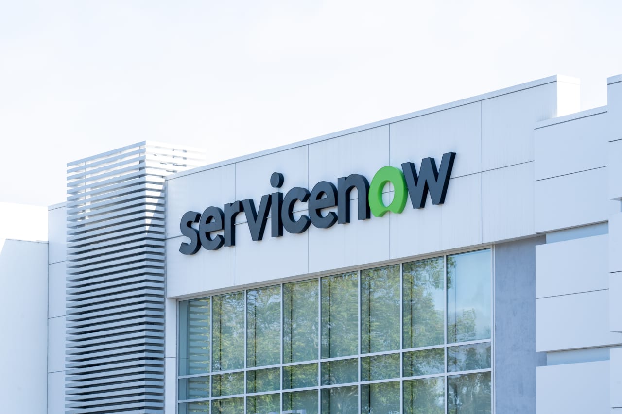 Source-feed image associated with ServiceNow’s stock soars to a historic month as AI fears fade across software