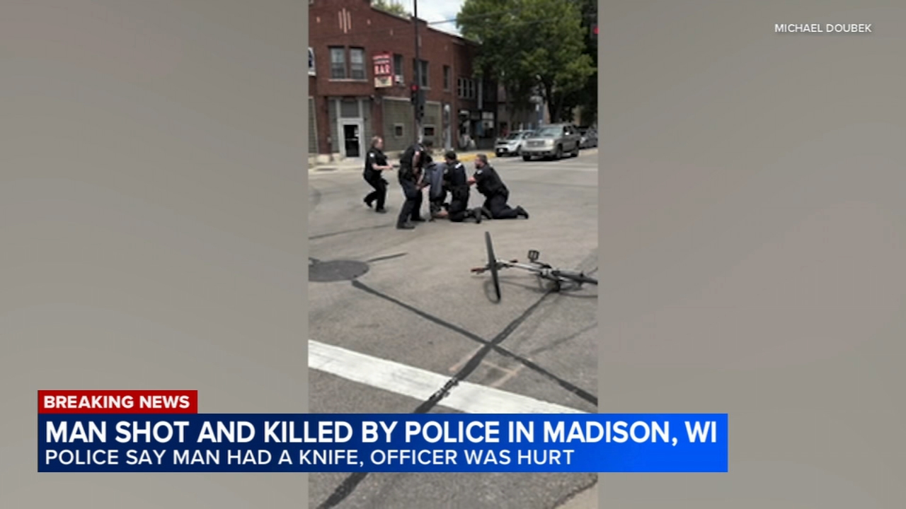 Source-feed image associated with Man shot, killed by Wisconsin police officer on city street near state Capitol in Madison