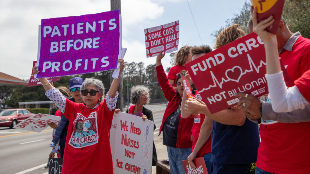 Source-feed image associated with ‘We’re going to keep escalating’: Dominican Hospital nurses decry proposed layoffs