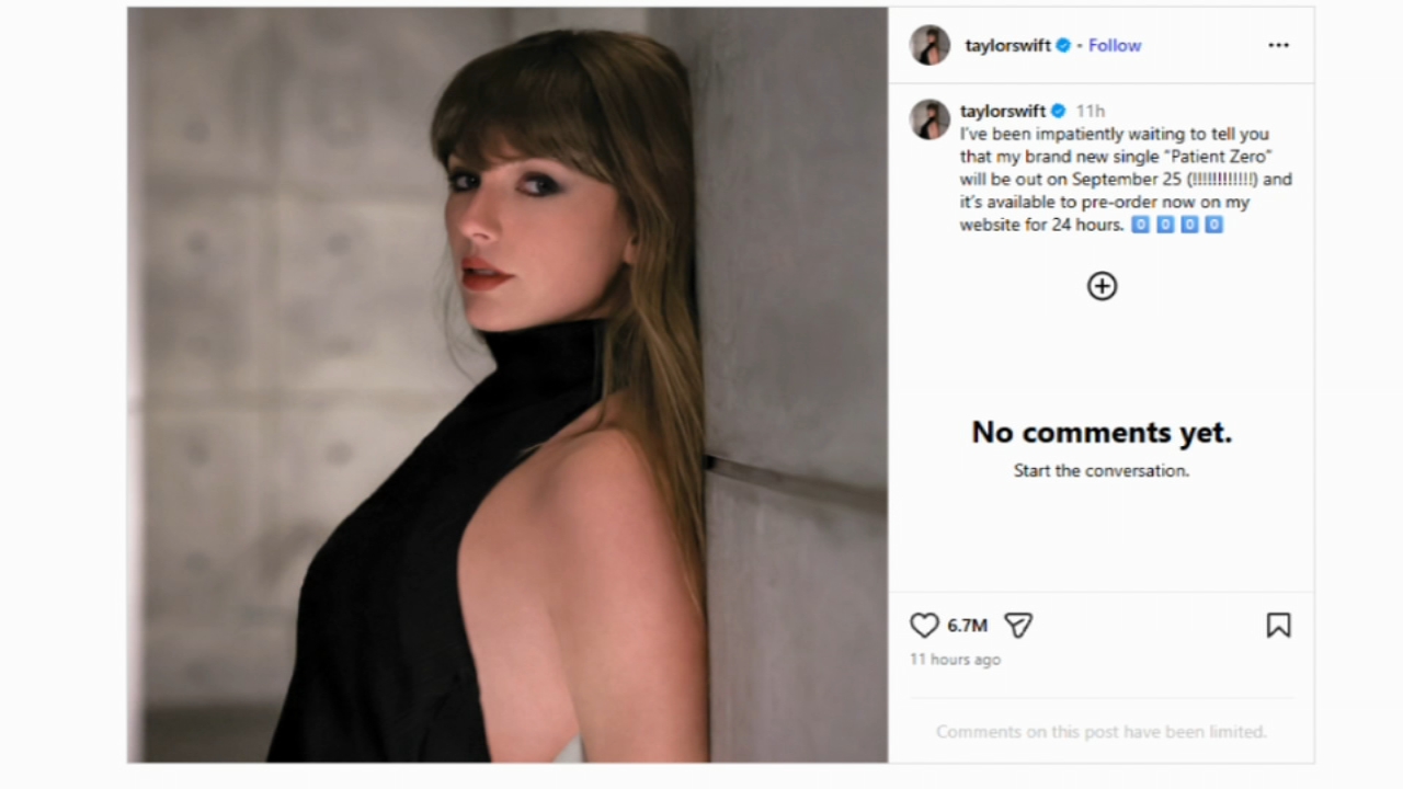 Image from linked report: Taylor Swift announces new single 'Patient Zero'