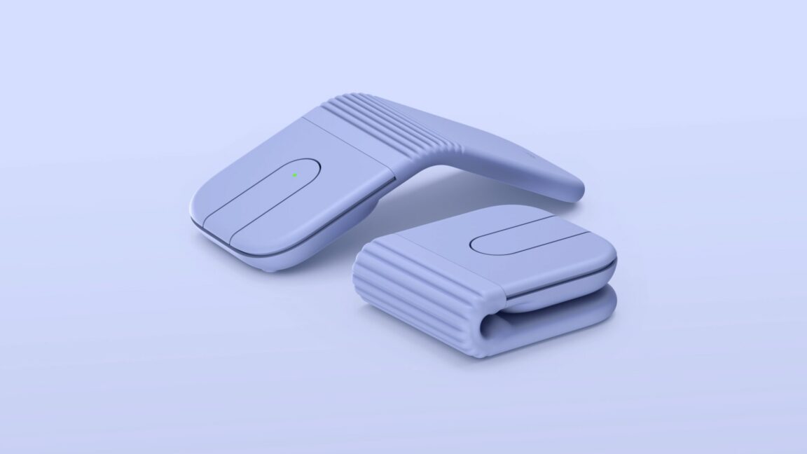 Source-feed image associated with Logitech’s foldable mouse is for people who refuse to carry a mouse with them