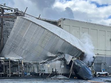Source-feed image associated with 9 missing after Washington paper mill tank implosion and officials say there's no hope of survivors
