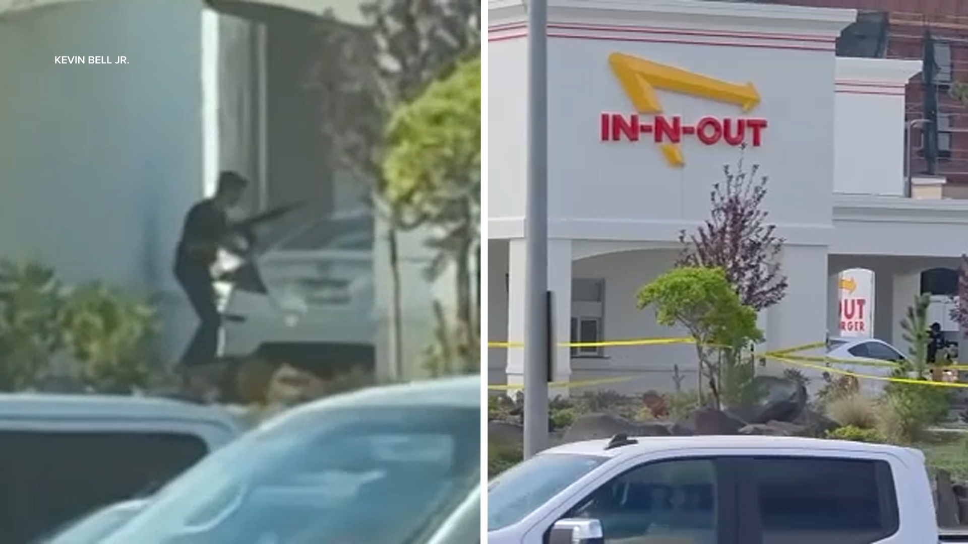 Source-feed image associated with Police confirm 3 deaths, 7 injuries after shooting at Idaho In-N-Out