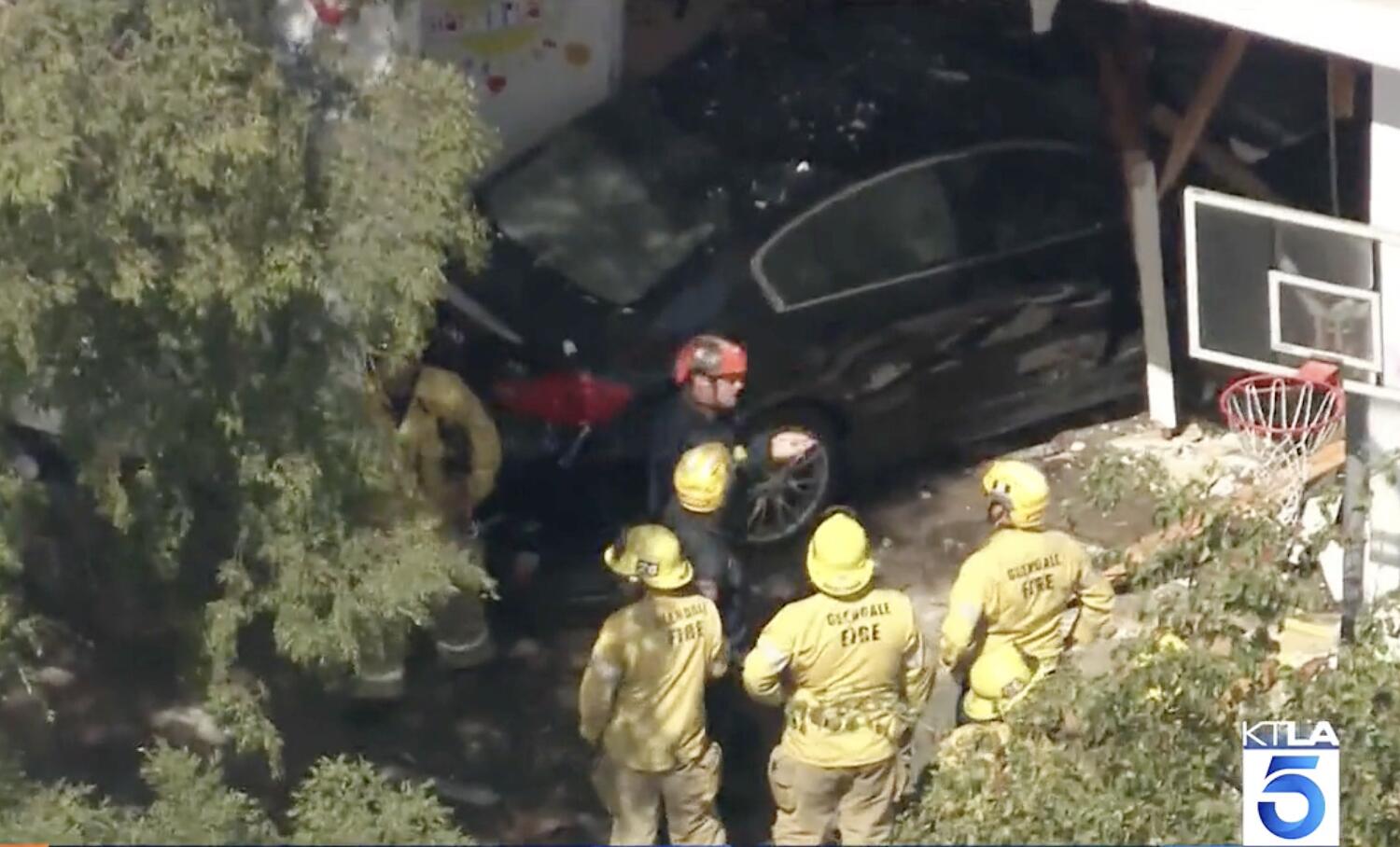 Source-feed image associated with Children injured after vehicle slams into Glendale preschool