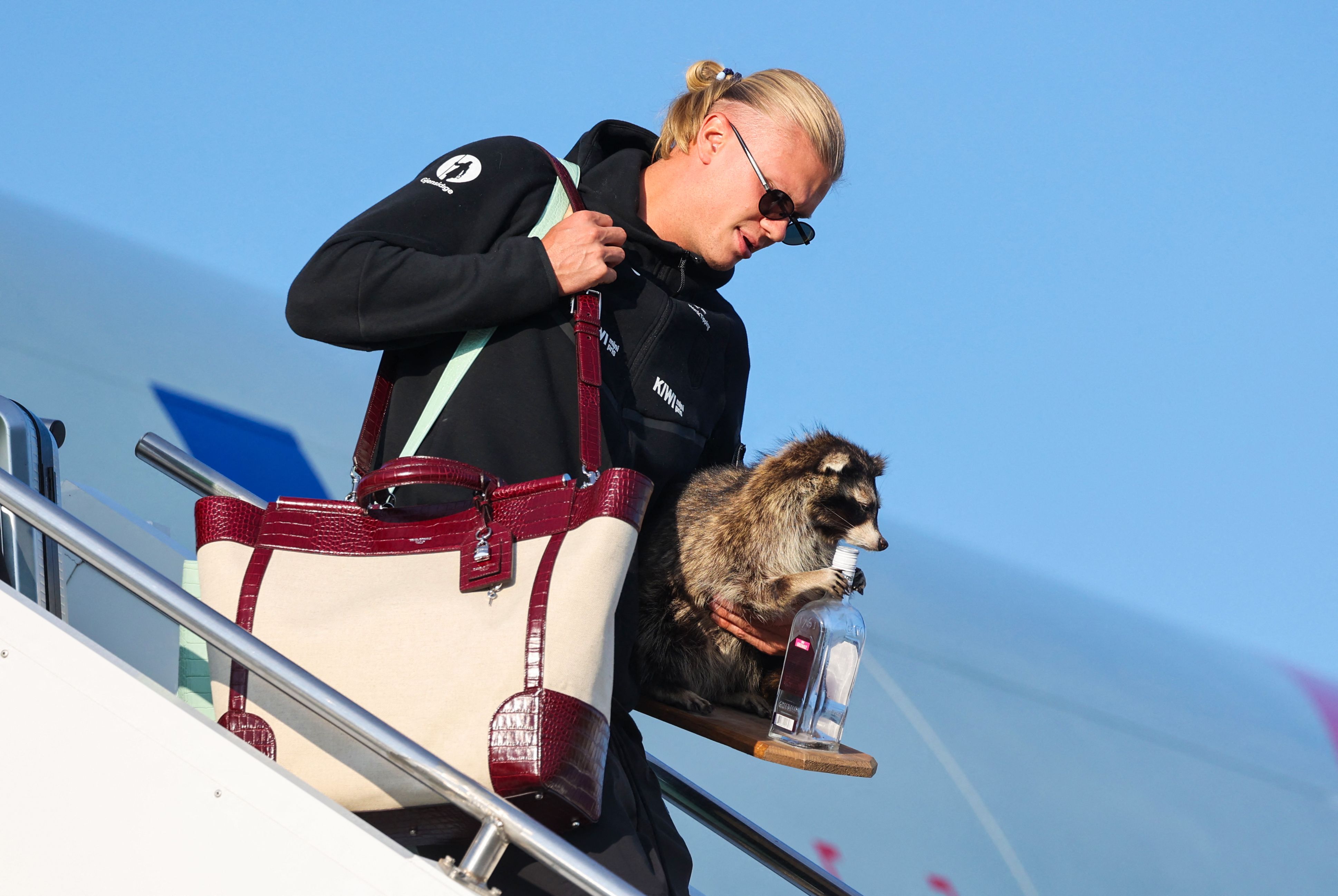 Source-feed image associated with Erling Haaland Brings a Brand New Bag—and a Taxidermied Raccoon—Home to Norway