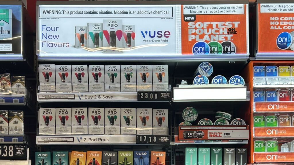 Source-feed image associated with Reynolds is selling fruity new vapes unauthorized by FDA