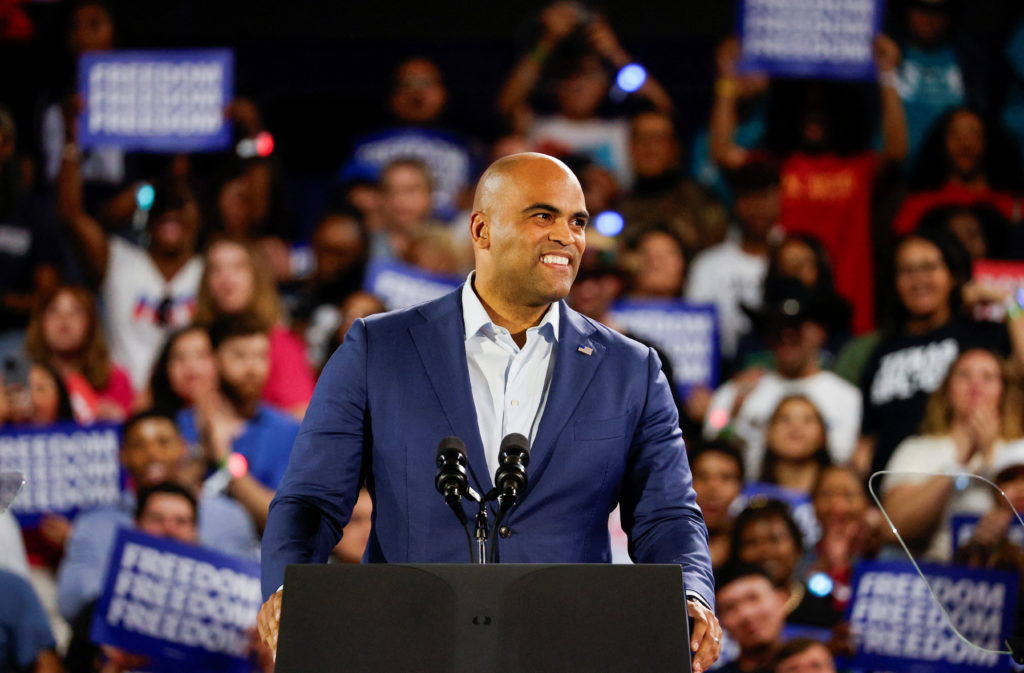 Source-feed image associated with Colin Allred wins Texas primary to get his old House seat back